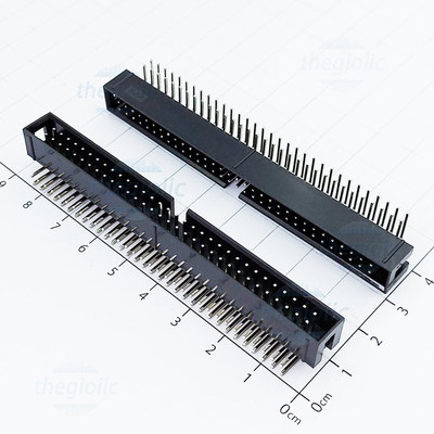 Cổng DC3 64 Chân 2 Hàng 2.54mm Chân Cong