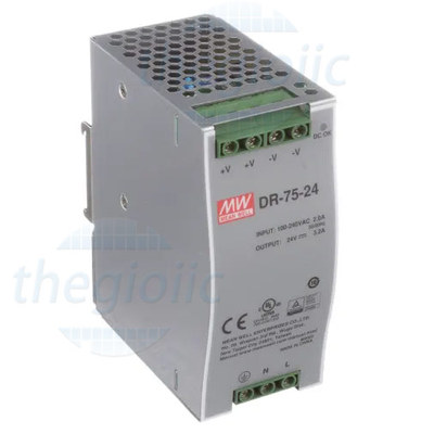 DR-75-48 Nguồn Mean Well Gắn Ray 48V 2A