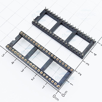 Đế IC 40 Chân Tròn Hai Hàng 2.54mm 5A