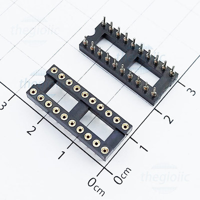 Đế IC 20 Chân Tròn Hai Hàng 2.54mm 5A