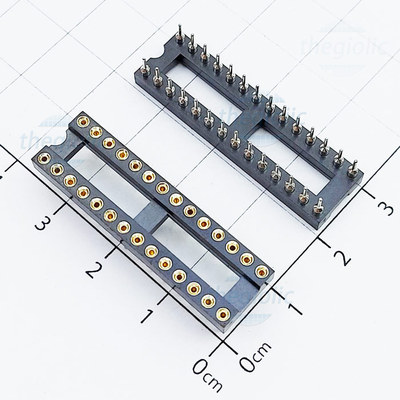 Đế IC 28 Chân Tròn Hẹp Hai Hàng 2.54mm 5A