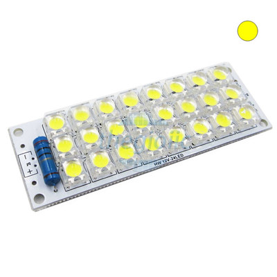 Mạch 24 LED Màu Vàng Piranha 5mm Siêu Sáng 12VDC