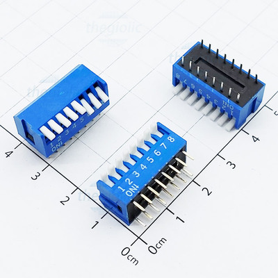 Công Tắc 8 Bit Dip Switch Piano Xuyên Lỗ 2.54mm