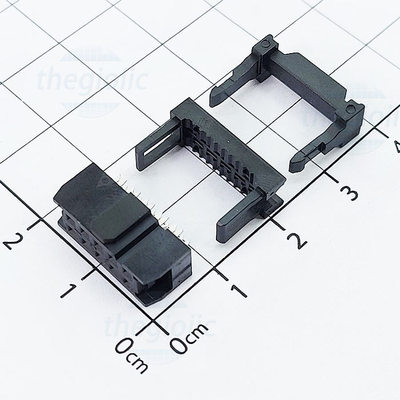 Cổng IDC 10 Chân 2 Hàng 2.54mm Màu Đen