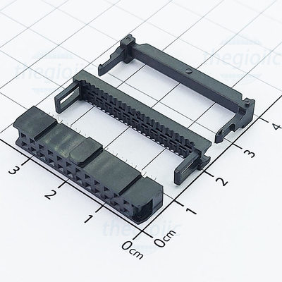 Cổng IDC 26 Chân 2 Hàng 2.54mm Màu Đen