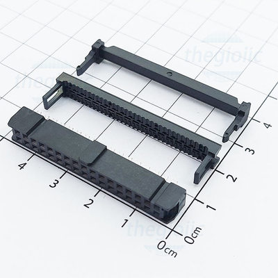 Cổng IDC 34 Chân 2 Hàng 2.54mm Màu Đen