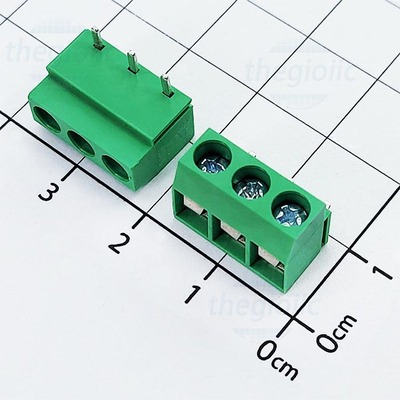 KF126-3-R Domino 3 Chân Cong 5.08mm 300V 10A Hàn PCB