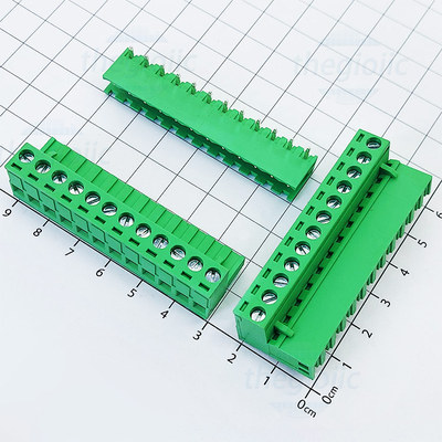 KF-5.08-12-R Terminal Block Plug-in Hàn PCB 12 Chân Cong 5.08mm 300V 15A