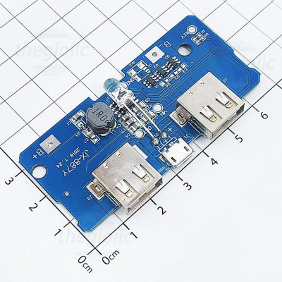 Mạch Sạc Pin 18650 Ngõ Vào MicroUSB Ngõ Ra USB Có LED