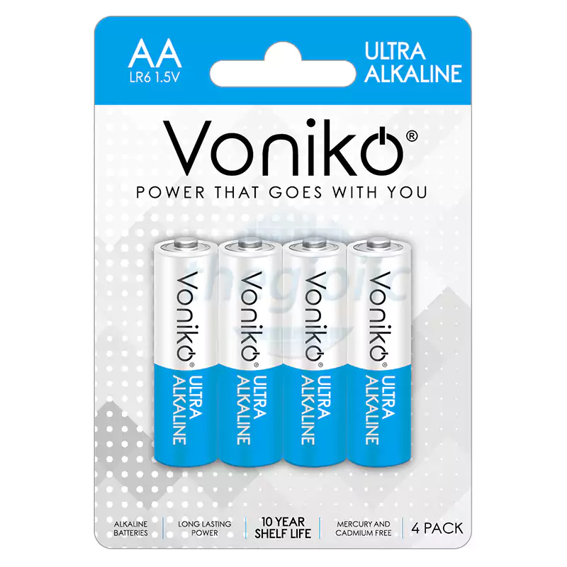 Vỉ 4 Viên Pin AA LR6 4PK Voniko 1.5V