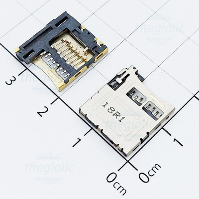 MiSD-8P-PP-V3 Khay Thẻ Nhớ MicroSD 8 Chân Push-Push