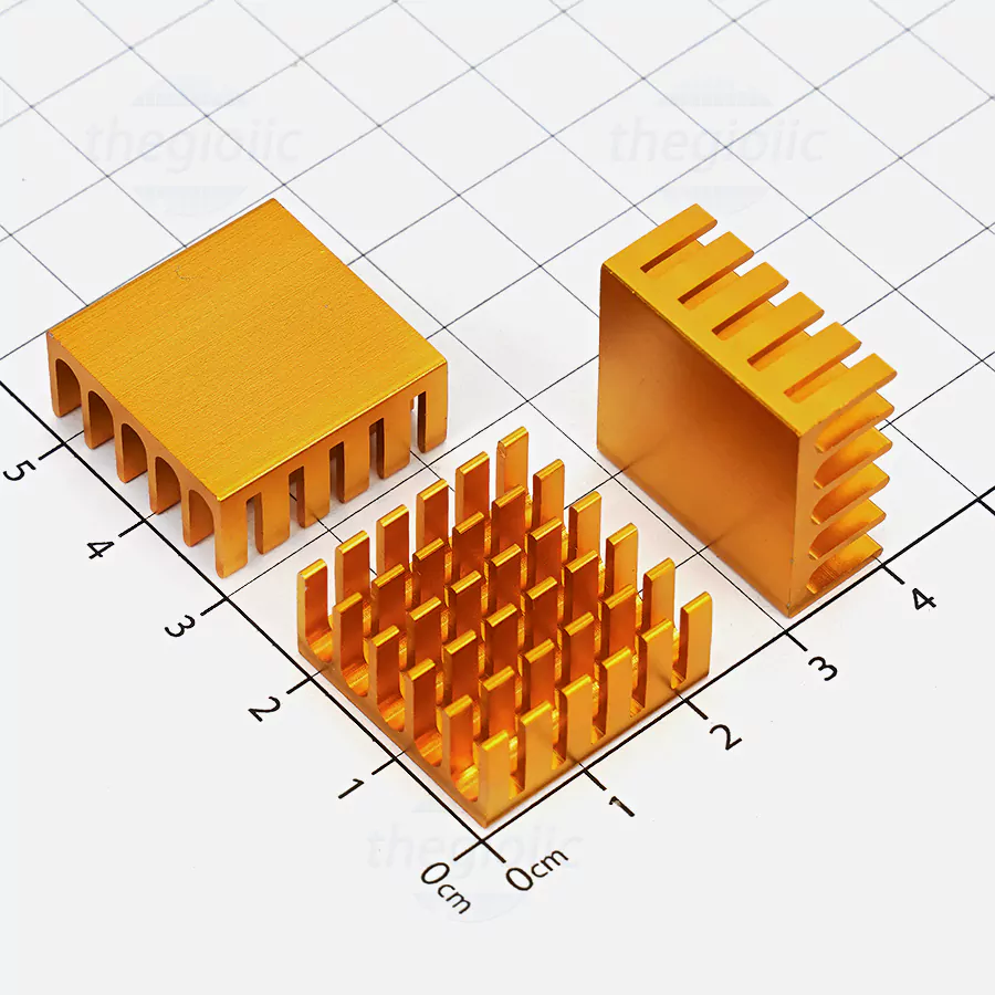 Nhôm Tản Nhiệt 20x20x10 Dán CPU Màu Vàng