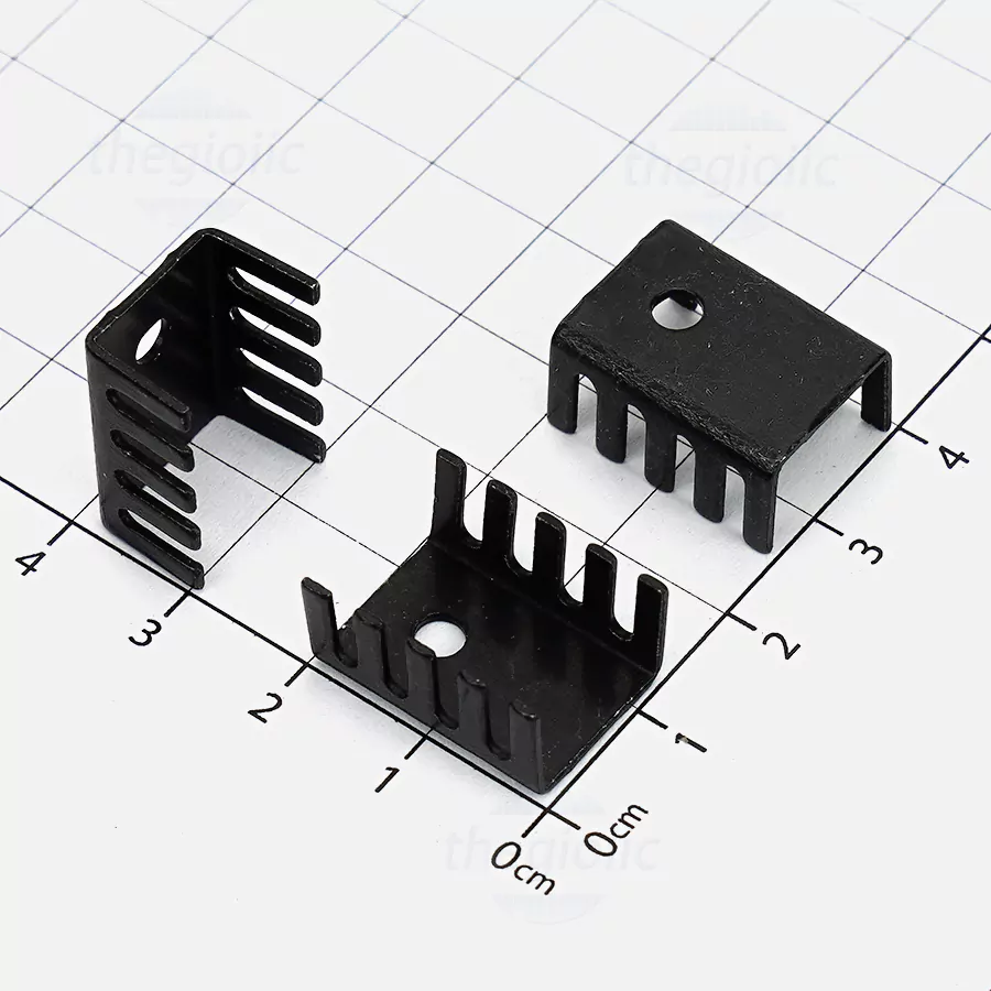 Nhôm Tản Nhiệt TO-220 19x15x10 Màu Đen