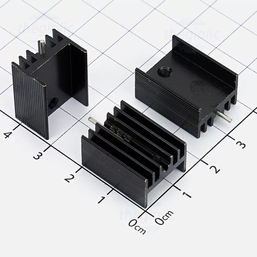 Nhôm Tản Nhiệt TO-220 20x15x10 Hàn PCB Màu Đen