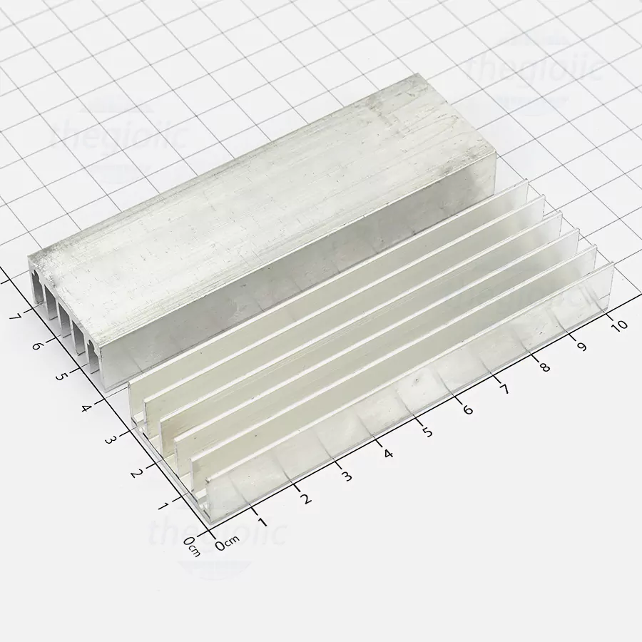 Nhôm Tản Nhiệt 100x30x15mm Màu Bạc