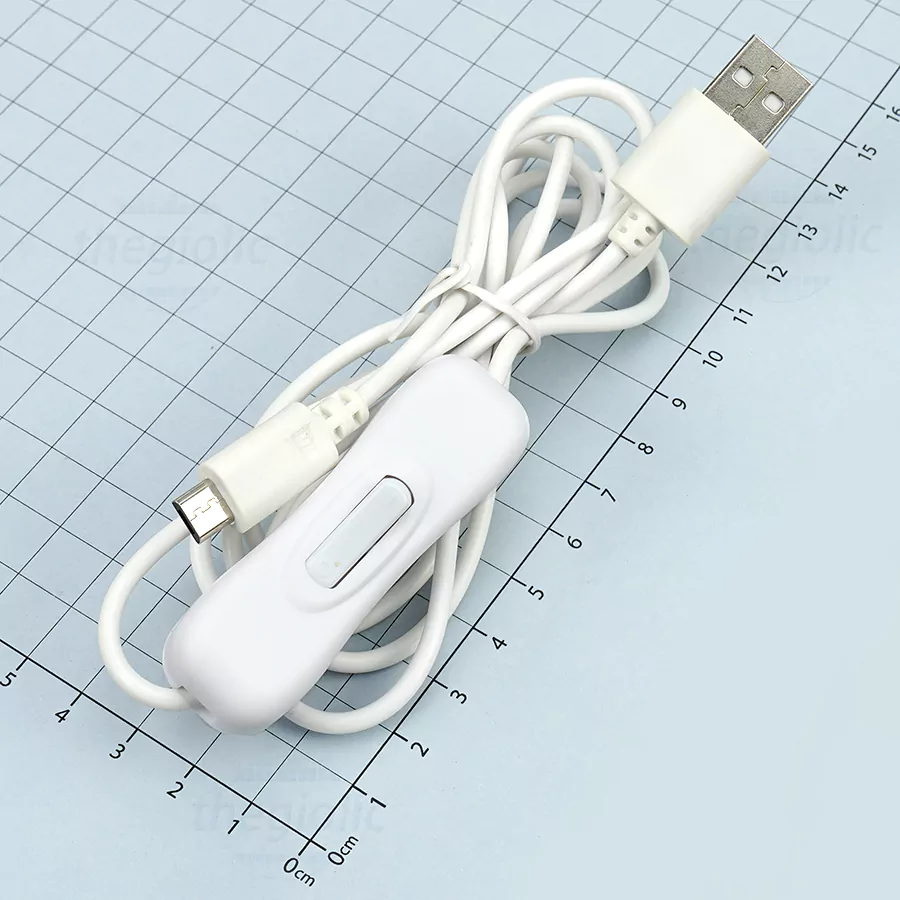 Cáp Micro USB Nối USB Type A Đực Dài 1.5m Có Công Tắc On-Off