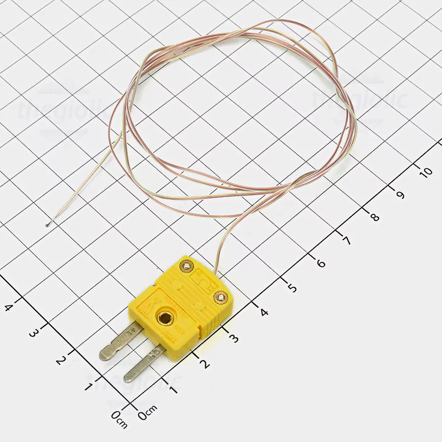 Đầu Dò Nhiệt K Plug Omega -200~260°C Dài 1m Đầu Dẹp