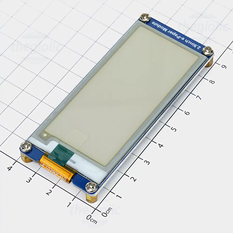 Màn Hình LCD E-Ink Vàng Đen Trắng 2.9inch 296x128 Giao Tiếp SPI, SKU: 14227