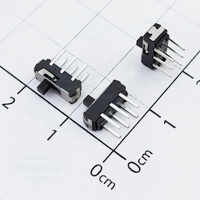 MSS-22D18 Công Tắc Trượt 6 Chân Xuyên Lỗ ON-ON 2P2T 0.5A