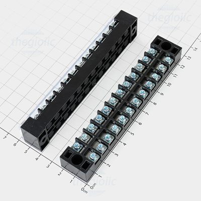 TB1512 Cầu Đấu Điện, Terminal Khối Tủ Điện 12 Cực 15A 600V Cỡ Dây 0.5-1.5mm2