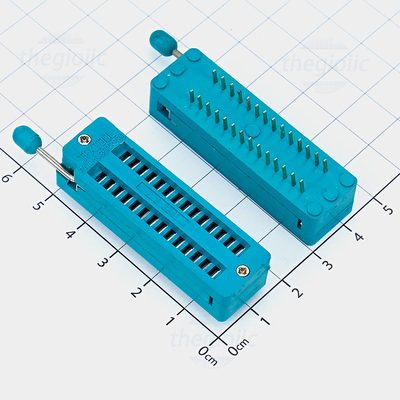 Đế IC Gài 28 Chân ZIF Xuyên Lỗ Thân Hẹp