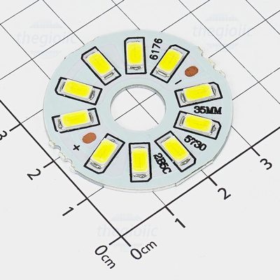 Tấm LED Trắng Sáng 5W 10LED 5730 35mm 15-16VDC