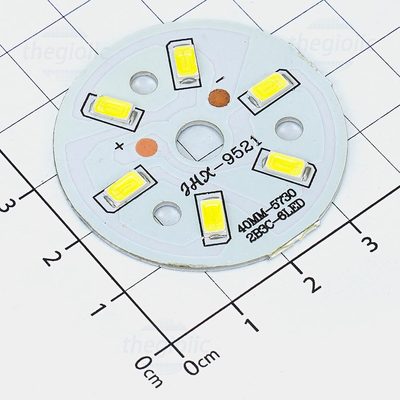 Tấm LED Trắng Sáng 3W 6LED 5730 40mm 9-9.6VDC