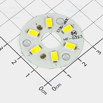 Tấm LED Trắng Sáng 3W 6LED 5730 32mm 9-9.6VDC