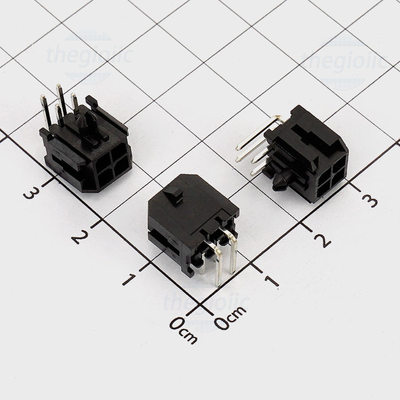 Đầu Nối MX3.0mm 4 Chân Cong 2 Hàng Xuyên Lỗ