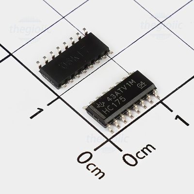 74HC175D IC Flip Flop D-Type Positive Edge 63MHz, 16-SOIC