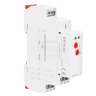 GRT8-A2 Rơ Le Hẹn Giờ ON Delay SPDT 12-240V 2NO 2NC