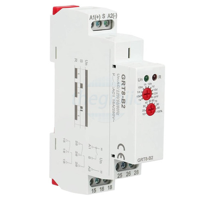 GRT8-B2 Rơ Le Hẹn Giờ OFF Delay SPDT 220V 2NO 2NC