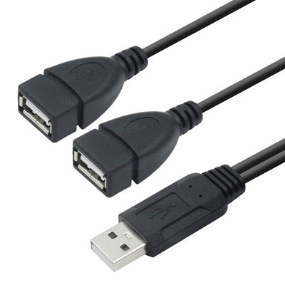 Cáp USB Type A Đực Nối Cái-Cái Màu Đen Dài 25cm