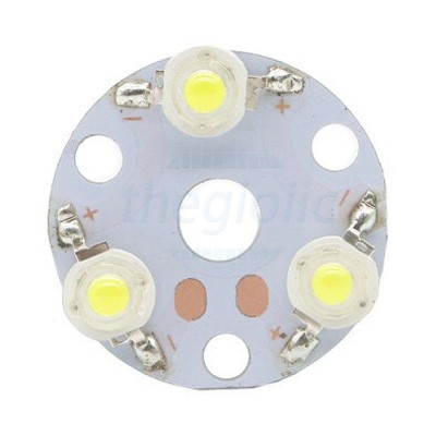 Tấm LED Trắng Lạnh 3W 3 LED Luxeon 32mm 9-9.6VDC