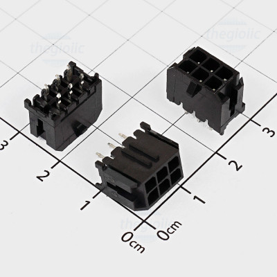 Đầu Nối MX3.0mm 6 Chân Thẳng 2 Hàng Xuyên Lỗ