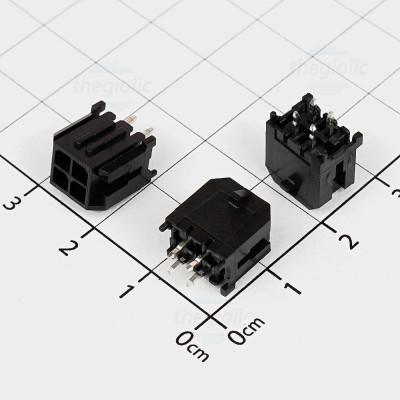 Đầu Nối MX3.0mm 4 Chân Thẳng 2 Hàng Xuyên Lỗ