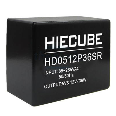 HD0512P36SR Bộ Chuyển Đổi AC-DC Ra 5V 12V 36W