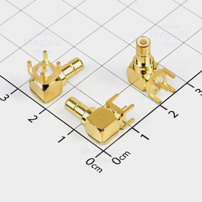 SMB-JE Đầu RF SMB Đực Vuông Góc 90 Độ Hàn PCB