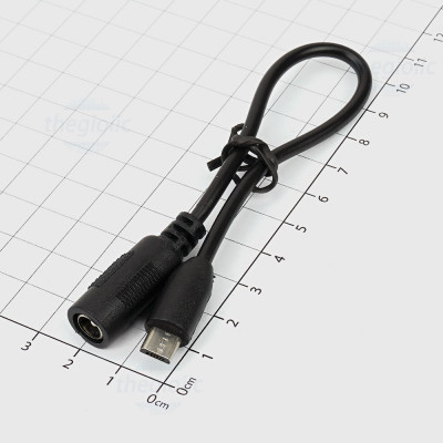 Cáp DC 5521 Cái Nối Micro USB B Dài 21cm