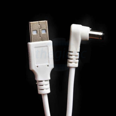 Cáp DC 5521 Đực Cong L Nối USB Type A Đực Dài 50cm