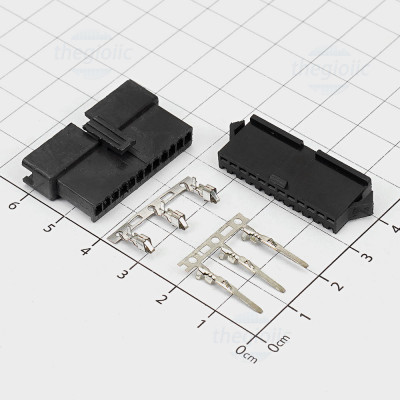 Bộ Đầu Nối SM2.54mm 12 Chân Kèm Kim Bấm Dây