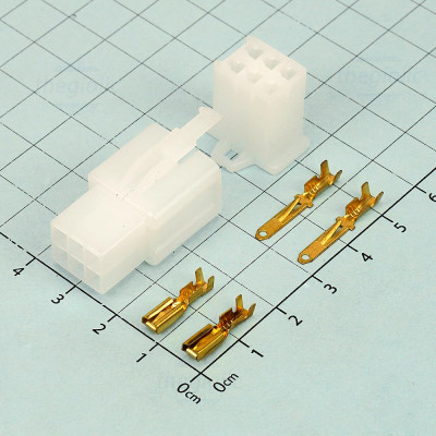 Bộ Đầu Nối Xe Máy 2.8mm 6 Chân Kèm Kim Bấm Dây