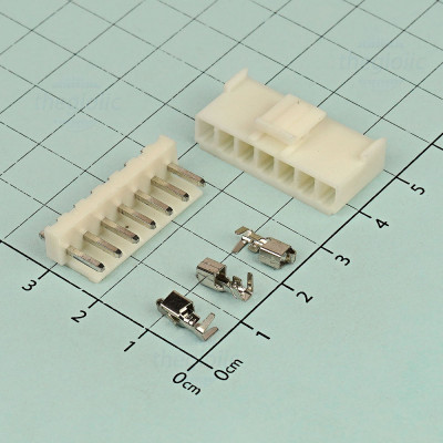 Bộ Đầu Nối VH3.96mm 7 Chân Thẳng Kèm Kim Bấm Dây