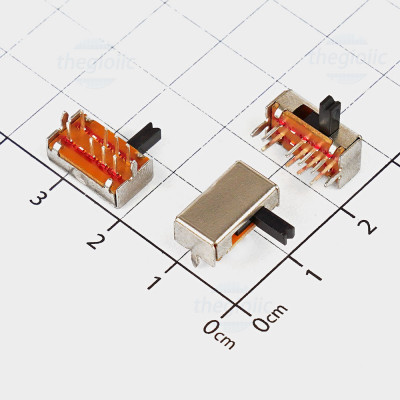 SK-23D07 Công Tắc Trượt 8 Chân Xuyên Lỗ ON-ON-ON Chỉnh Ngang 2P3T 0.5A