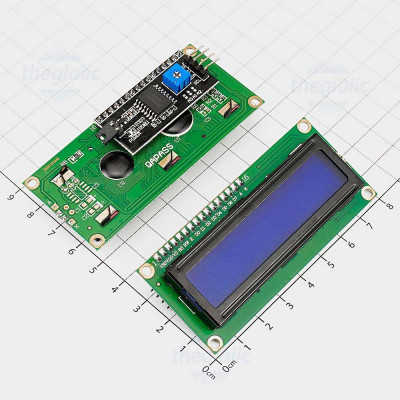 LCD 1602 Nền Xanh Dương Chữ Trắng 5V Kèm I2C Driver