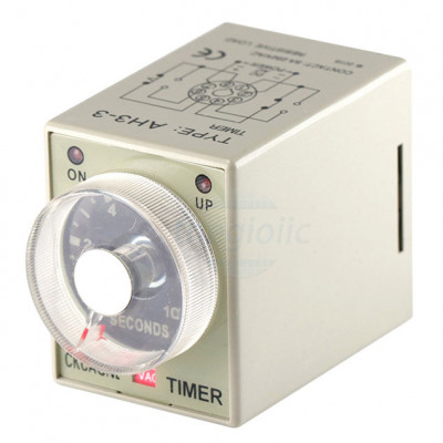 AH3-3-1S Rơ Le Thời Gian, Timer 1 Giây 220VAC 2NO 2NC