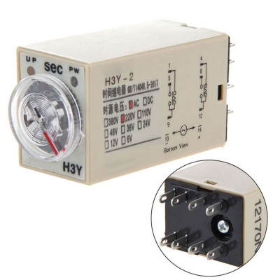 H3Y-2 Rơ Le Hẹn Giờ ON Delay 1 Giây 24VDC DPDT