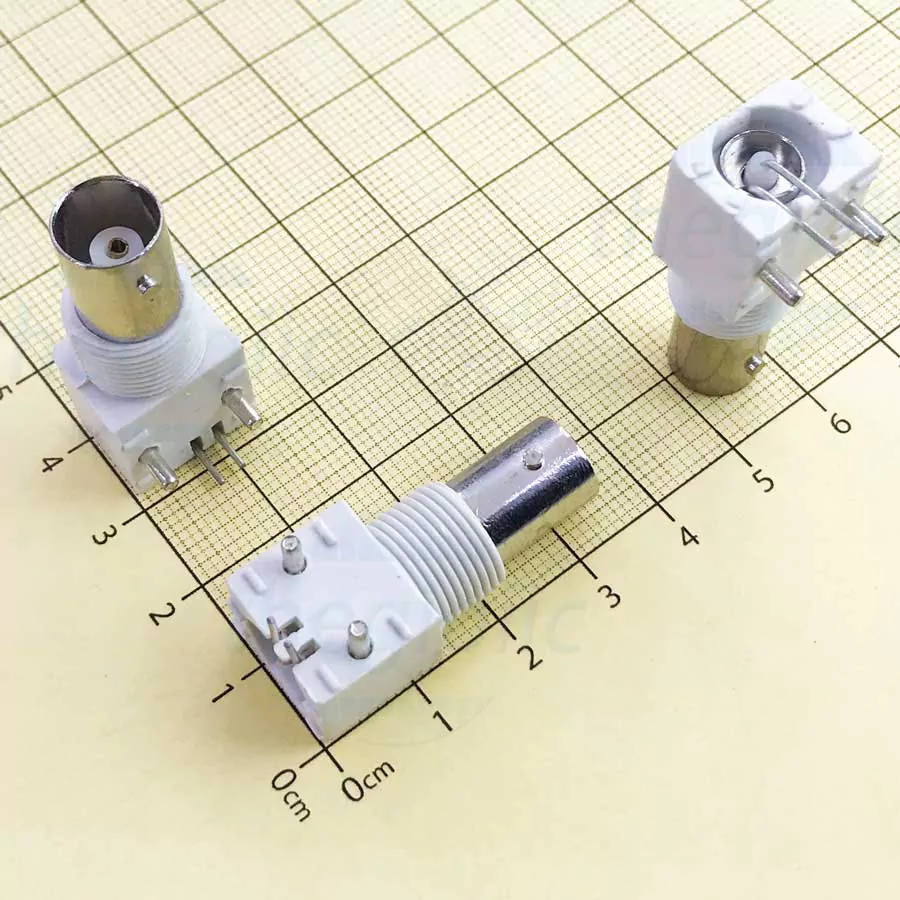 FM-BNC-V1 Đầu BNC Cái 2 Chân Hàn PCB Vỏ Nhựa