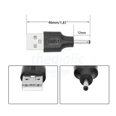 Đầu Chuyển USB Type A Đực Sang DC3011 Đực