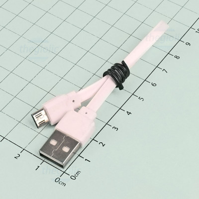 Dây Cáp Sạc Micro USB Type A Màu Trắng Dài 15cm